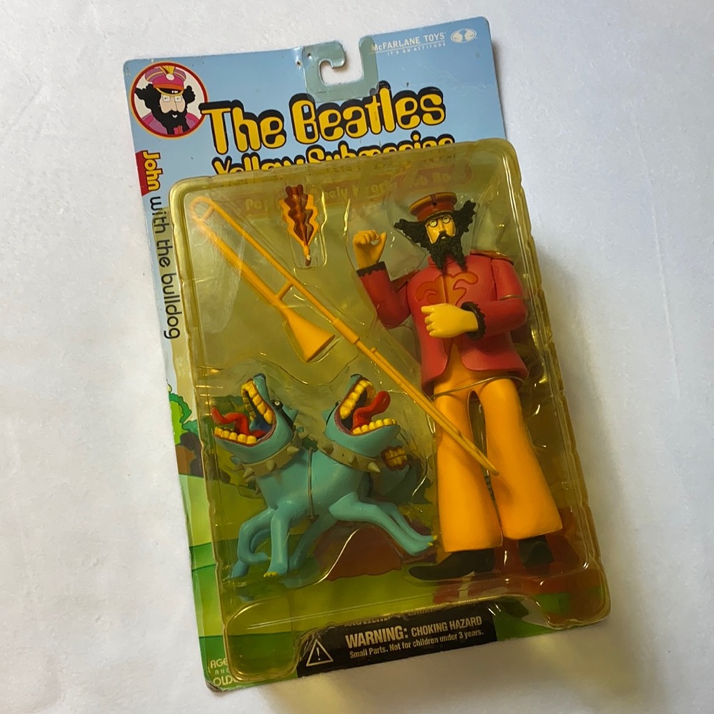 Vintage Y2K Beatles Yellow Submarine John McFarlane Figure Doll Spawn